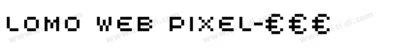 lomo web pixel字体转换